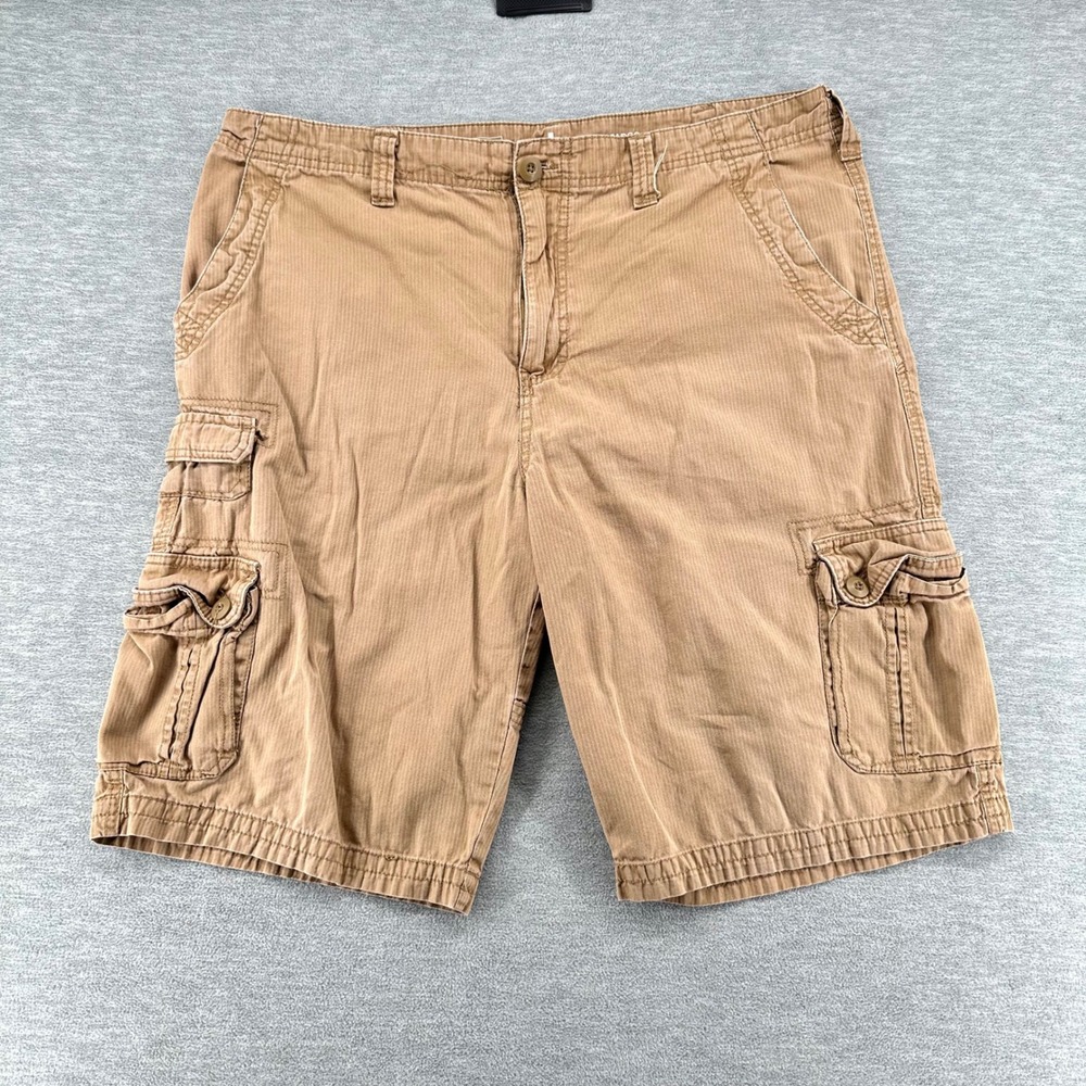 Urban Pipeline Cargo Shorts Mens 40 Brown Longer Length Utility Multi-Pocket